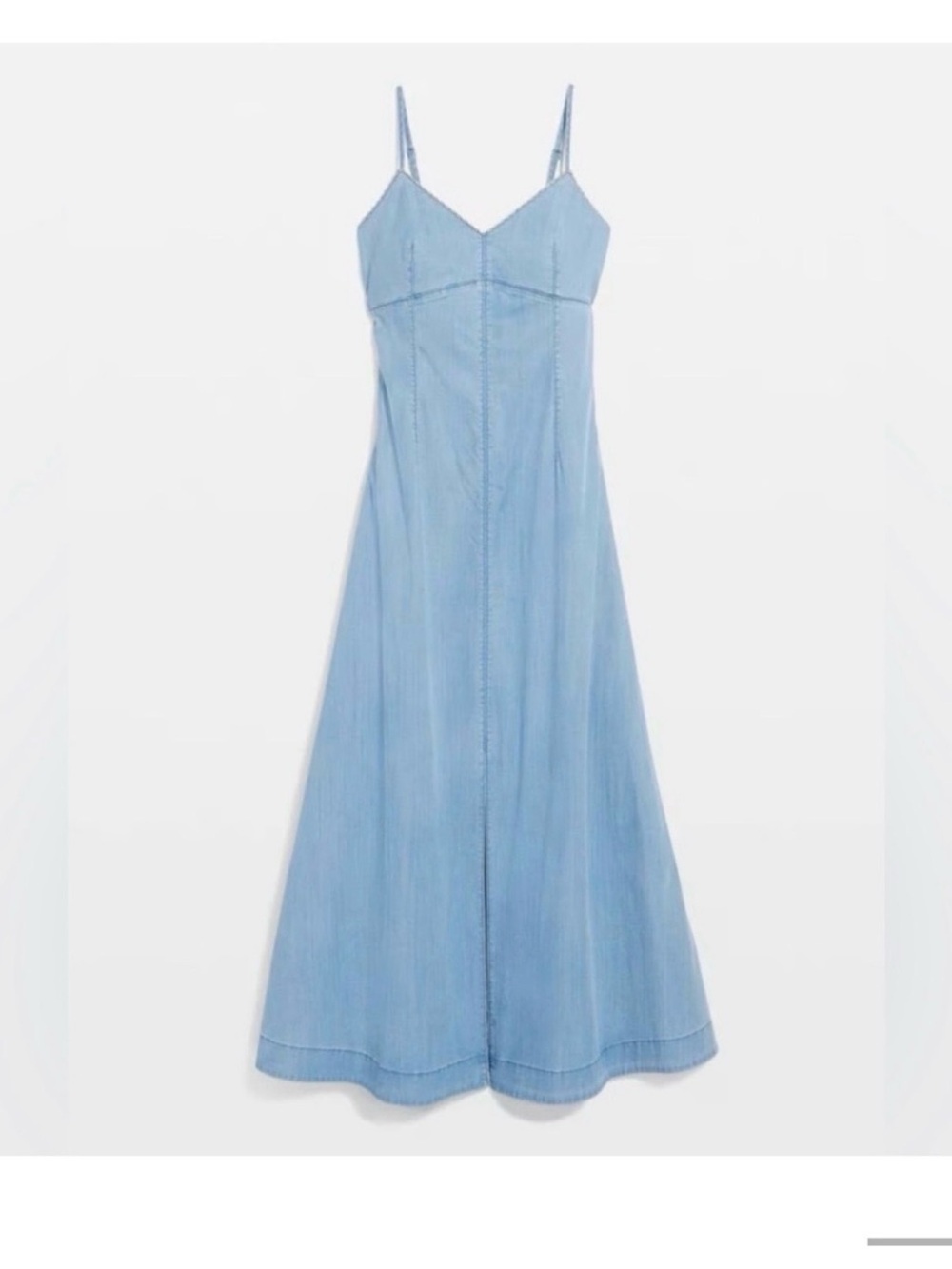 Light Blue Spaghetti Strap Maxi Dress